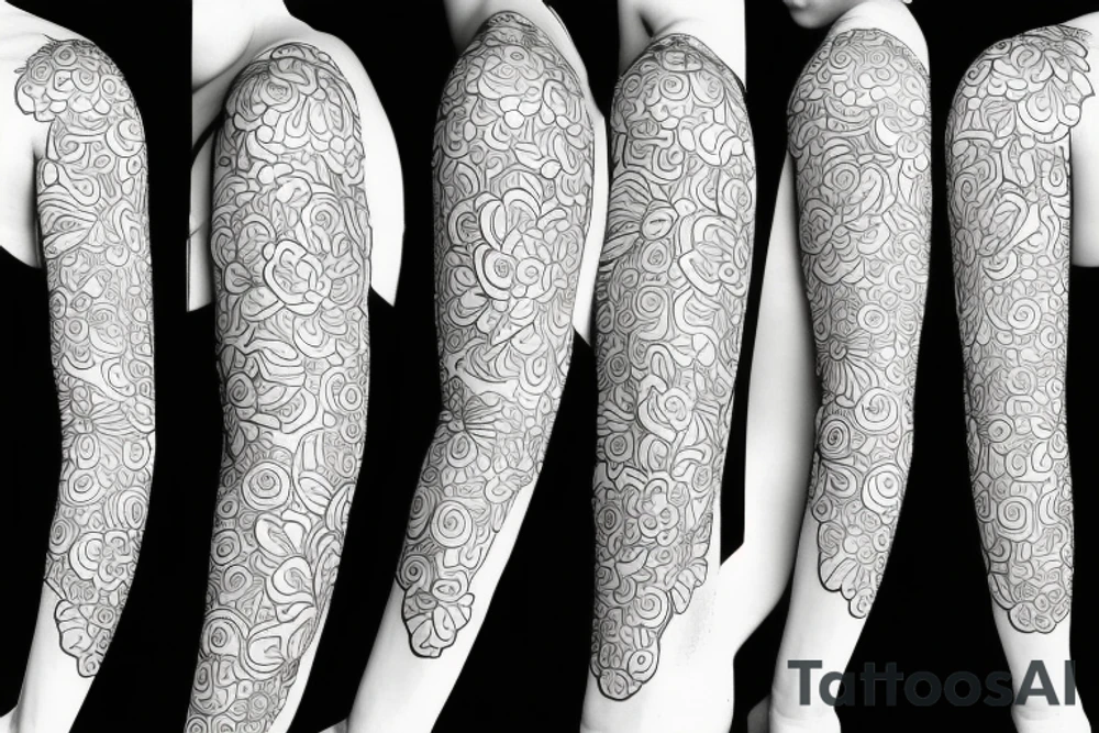 hanja mask in sakura flowers tattoo idea