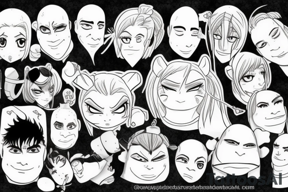 anime shrek tattoo idea