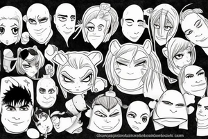 anime shrek tattoo idea