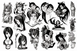 anime shrek tattoo idea