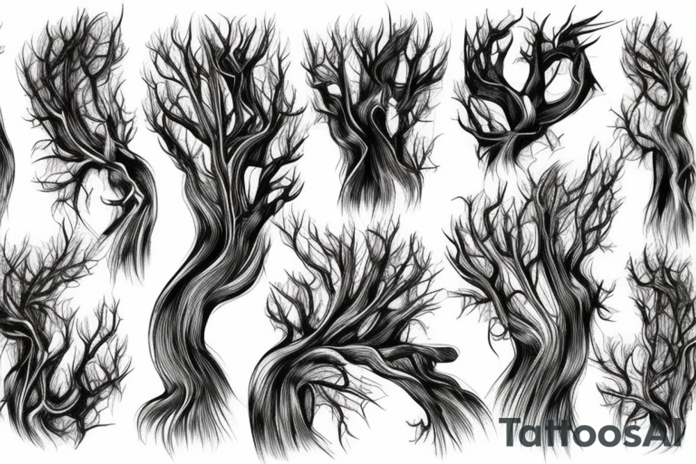 Roots as veins tattoo idea