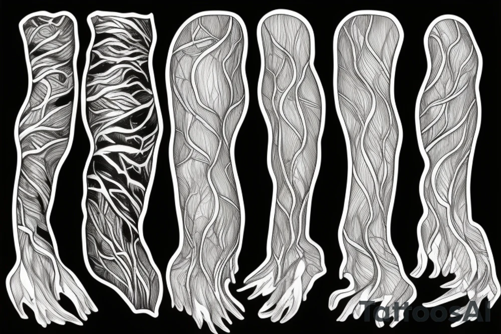 Roots as veins tattoo idea
