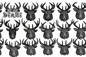deer wise free dark solid forest tattoo idea