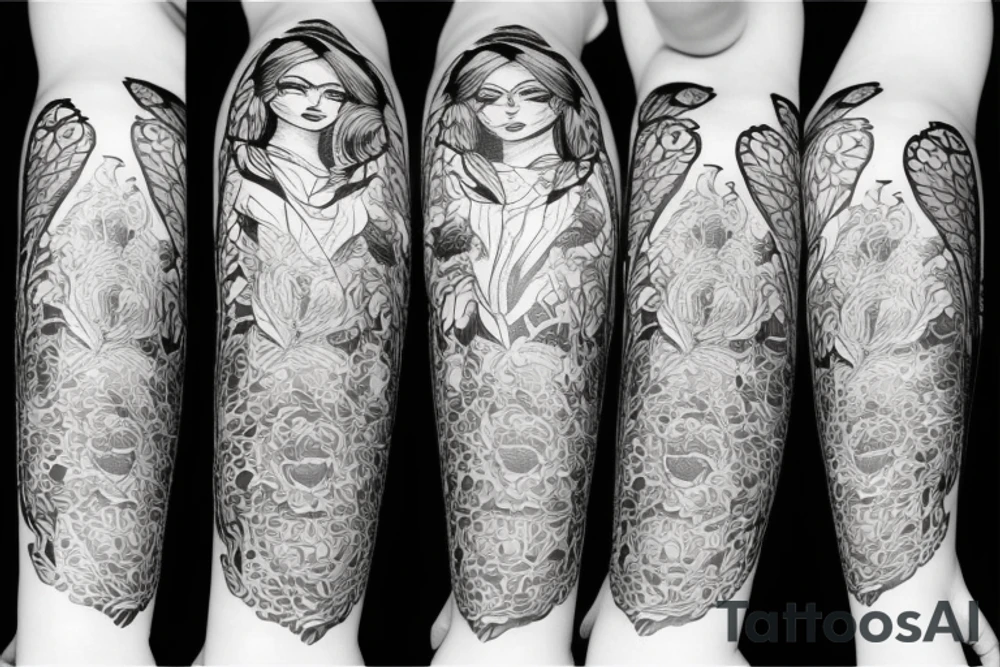 Woman life liberty tattoo idea