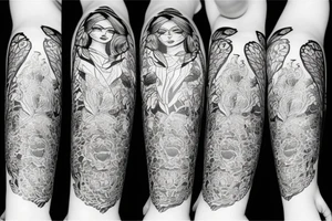 Woman life liberty tattoo idea