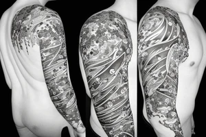 Whale white tattoo idea