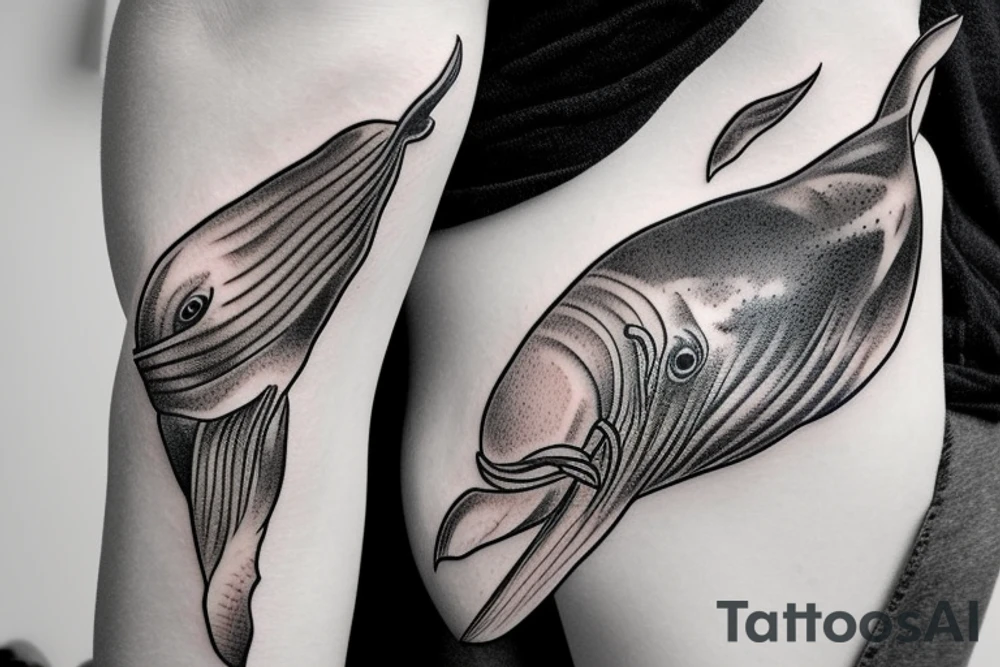 Whale white tattoo idea