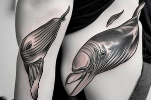 Whale white tattoo idea