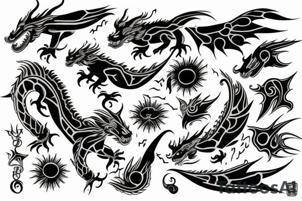 Dragon dogm fly, space tattoo idea