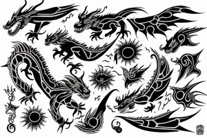 Dragon dogm fly, space tattoo idea
