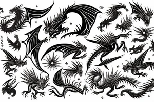 Dragon dogm fly, space tattoo idea