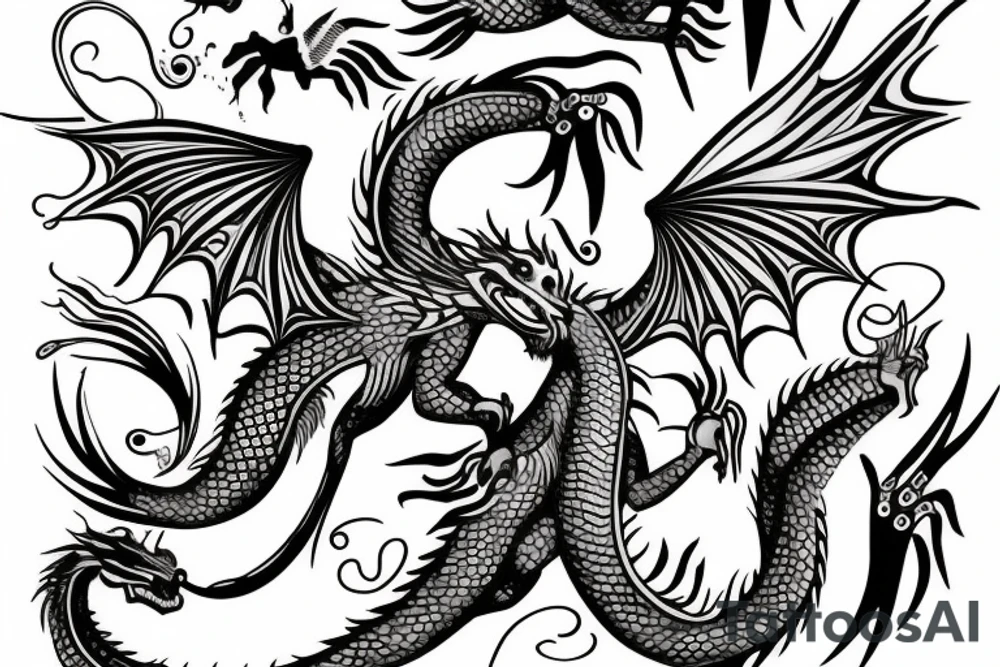 Dragon dogm fly, space tattoo idea