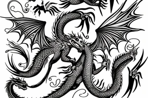 Dragon dogm fly, space tattoo idea