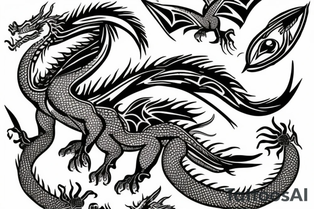 Dragon dogm fly, space tattoo idea