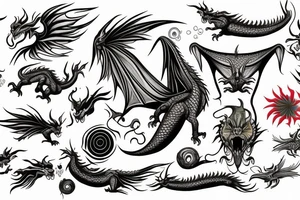 Dragon dogm fly, space tattoo idea