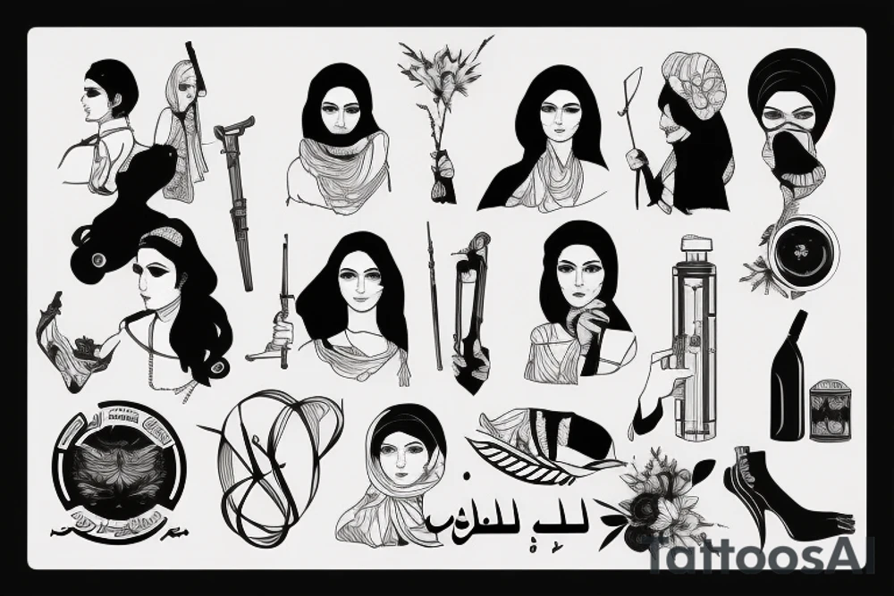 Iran woman revolution tattoo idea