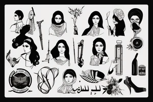 Iran woman revolution tattoo idea