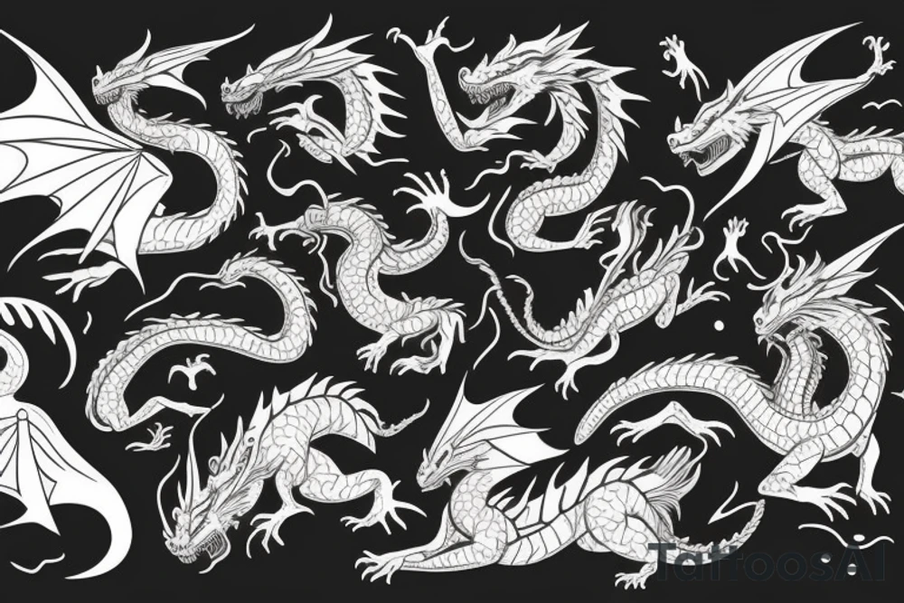 Dragon, dogma fly, space tattoo idea