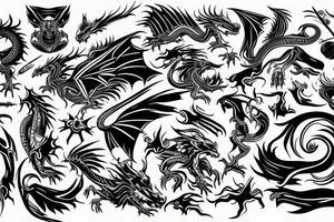 Dragon, dogma fly, space tattoo idea
