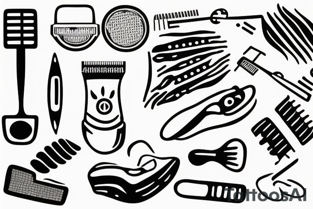 Musician with a shaver in Israel tattoo idea