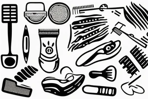 Musician with a shaver in Israel tattoo idea