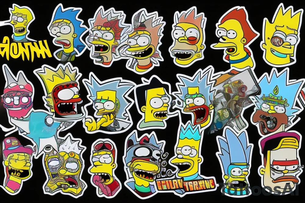 Crossover with cartoon heeoes like Simpsons, Griffins, futurama, Rick and Morty, adventure time etc. tattoo idea