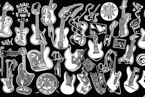 Musician with a guitar tattoo idea