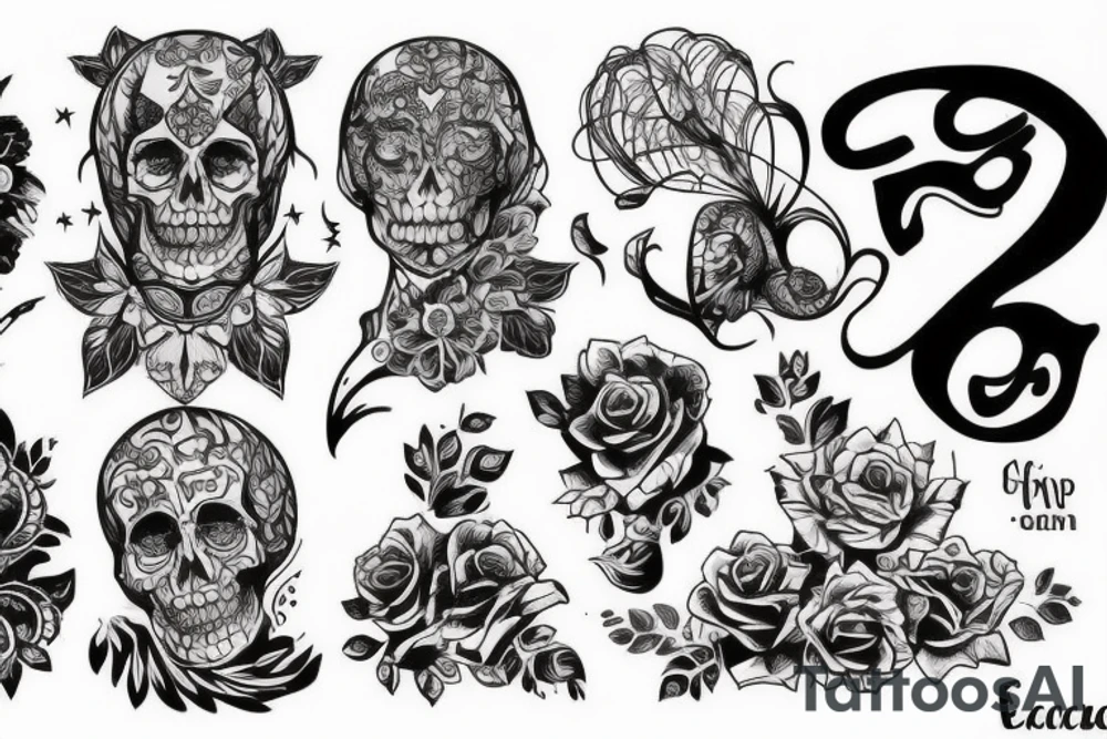 надпись escape в стиле американского хэви мэтла tattoo idea