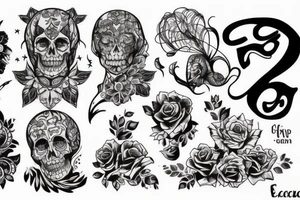 надпись escape в стиле американского хэви мэтла tattoo idea