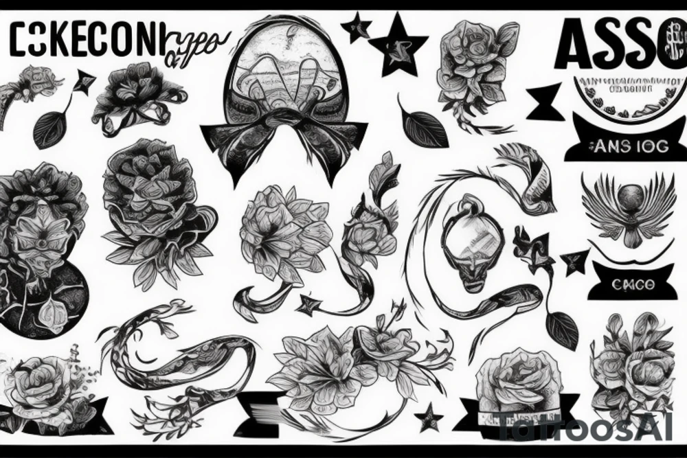 надпись escape в стиле американского хэви мэтла tattoo idea