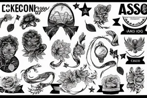 надпись escape в стиле американского хэви мэтла tattoo idea