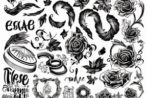 надпись escape в стиле металл tattoo idea