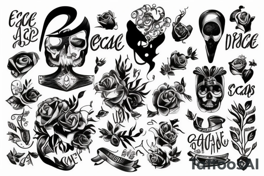 надпись escape tattoo idea