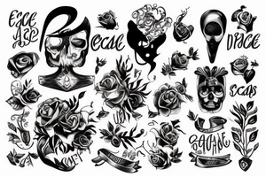 надпись escape tattoo idea