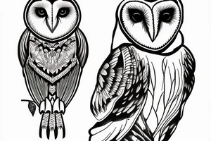 Barn owl tattoo idea