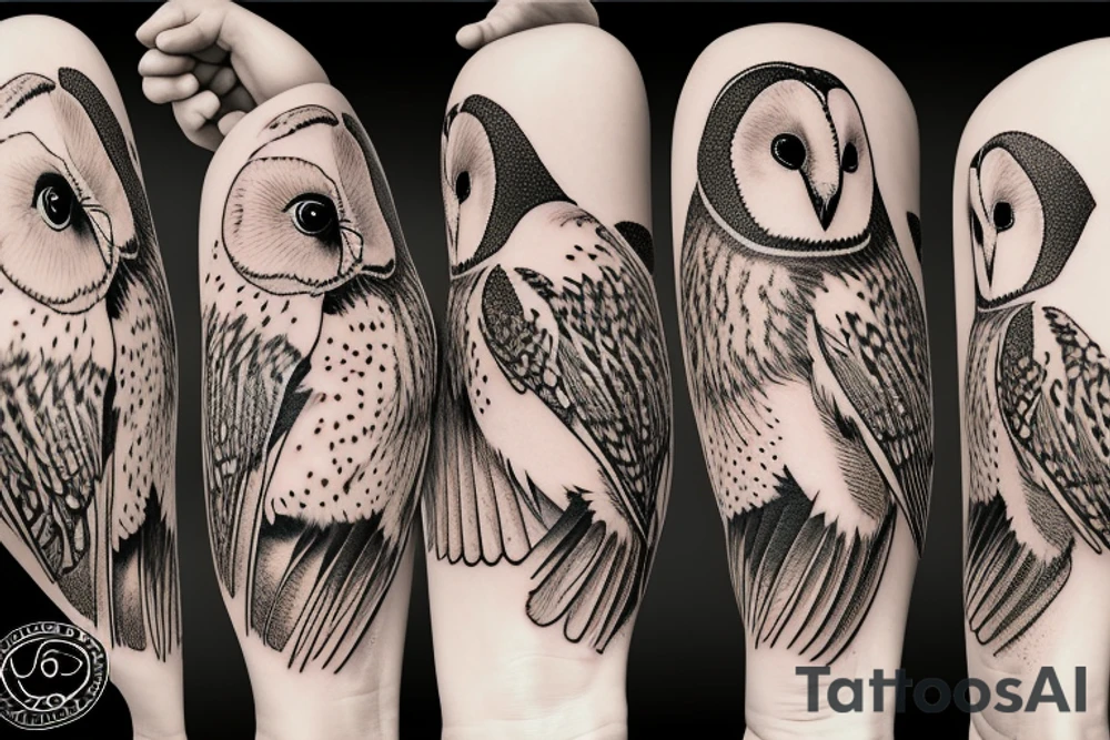 Barn owl tattoo idea