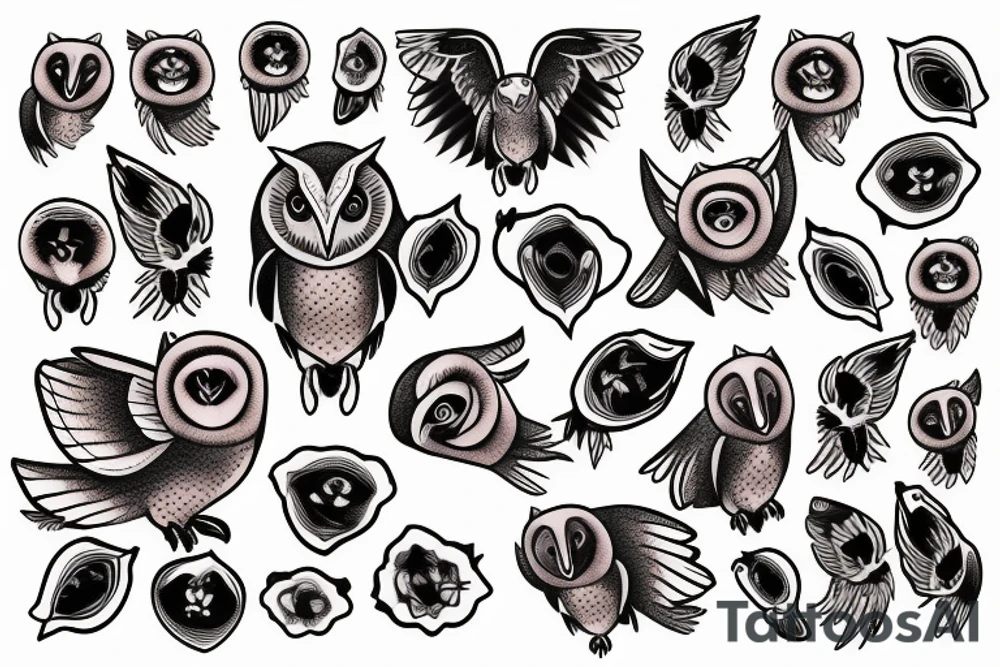 Barn owl tattoo idea