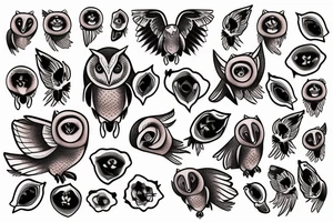 Barn owl tattoo idea