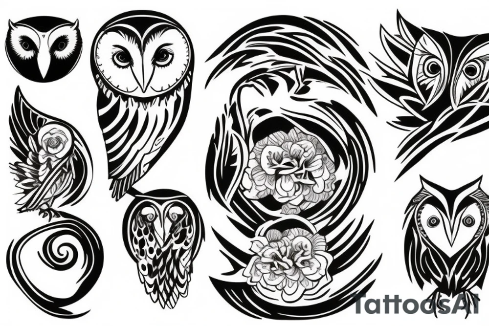 Barn owl tattoo idea