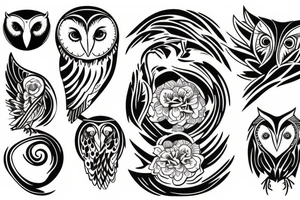 Barn owl tattoo idea