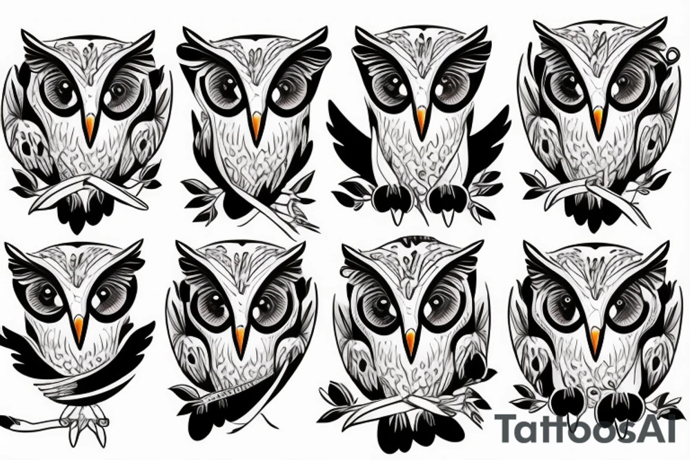 Barn owl tattoo idea