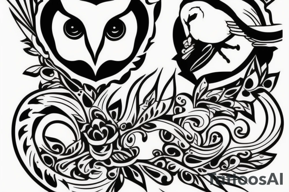 Barn owl tattoo idea
