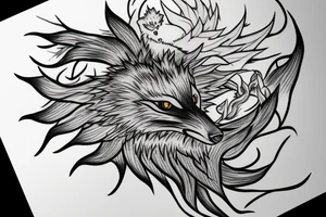 nine - tailed fox tattoo idea