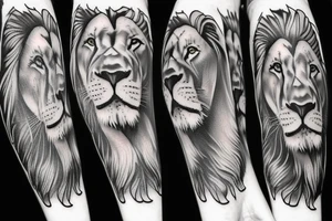 Lion and jesus tattoo idea