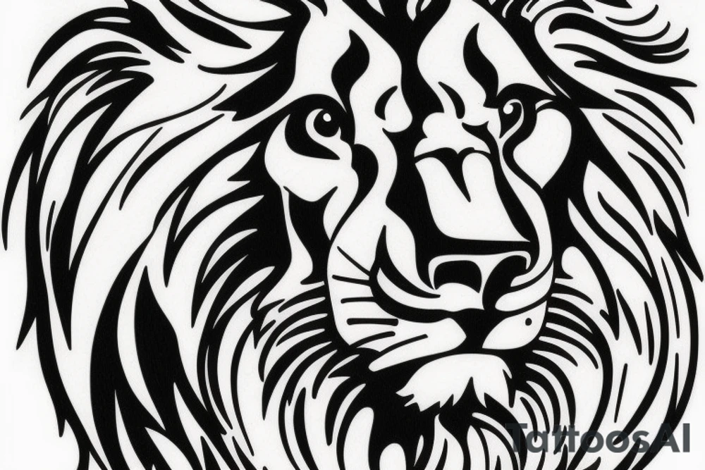 Lion and jesus tattoo idea