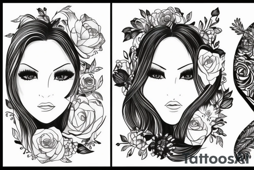 Two names. Alexandra and Darina. tattoo idea