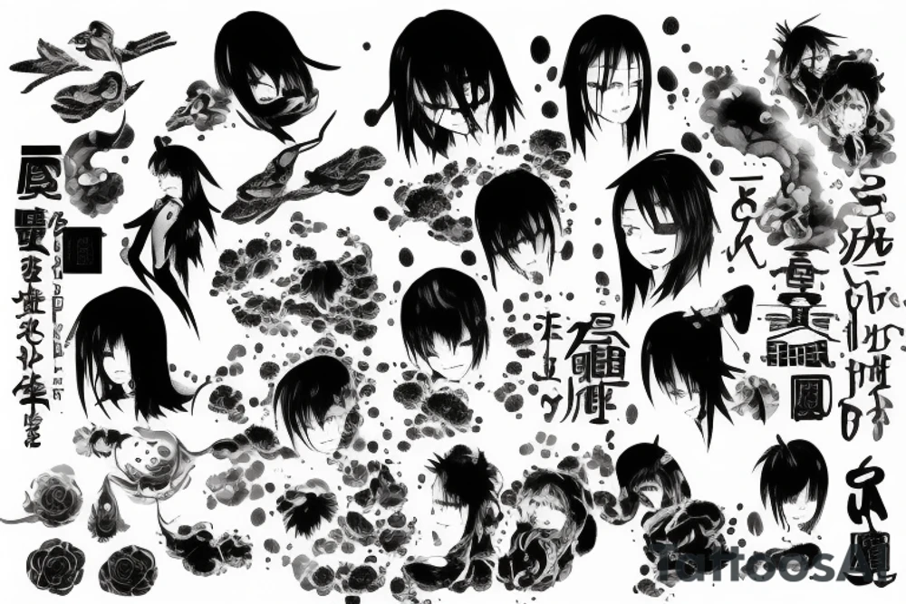 dark rain fores tattoo idea