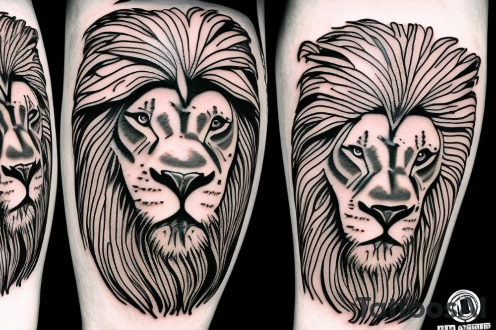 Lion and jesus christ tattoo idea