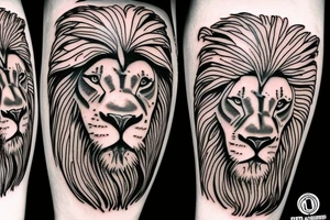 Lion and jesus christ tattoo idea