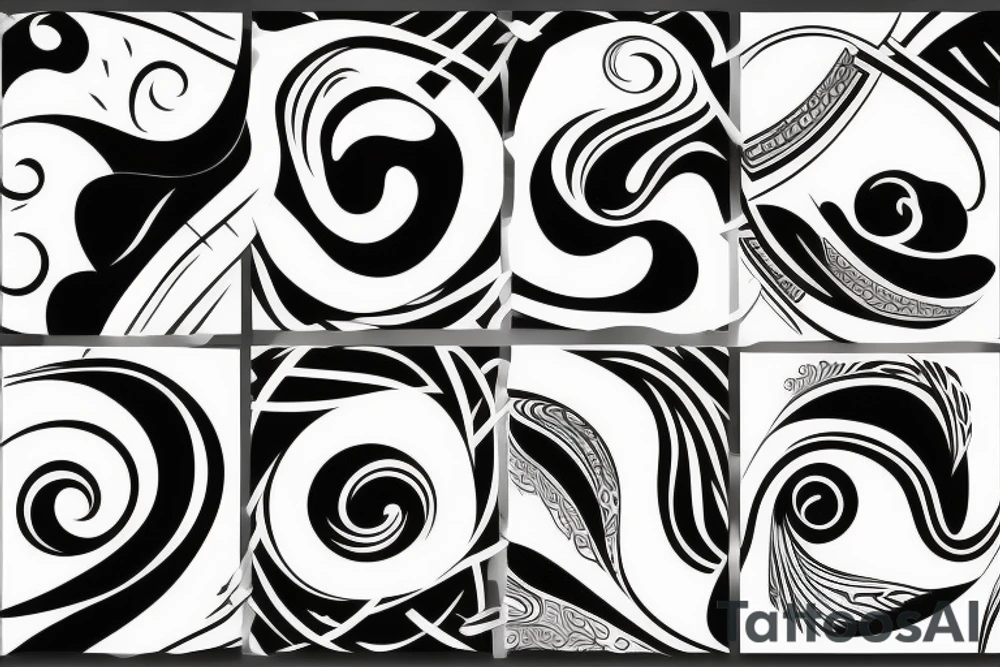 Full back abstract design tattoo idea